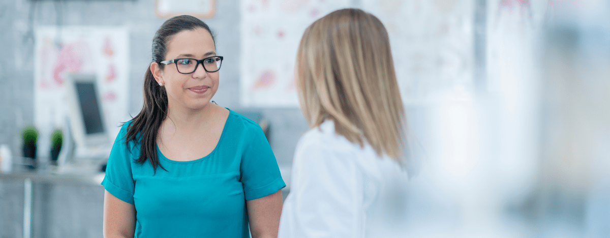 doctor and patient post abortion care appointment